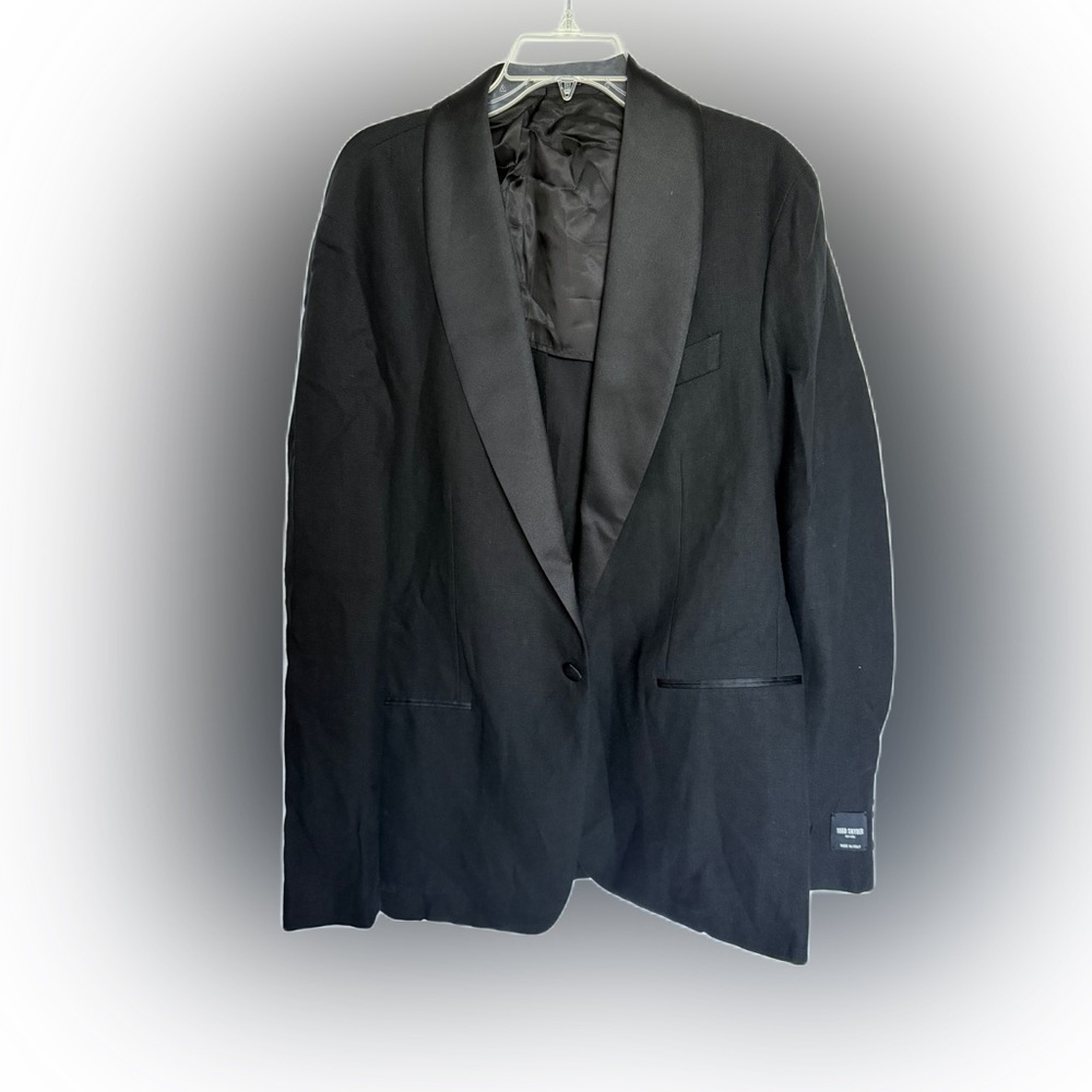 Todd Snyder Men’s Shawl Collar Linen Tuxedo Jacket Black NWT